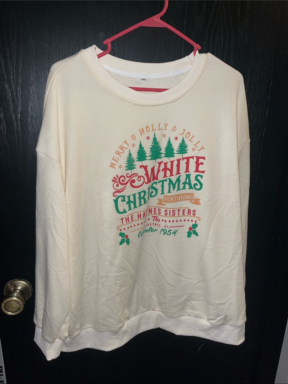 Cream 'White Christmas' Graphic Sweatshirt - NWOT